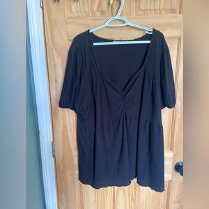Maurices black peplum top size 4
